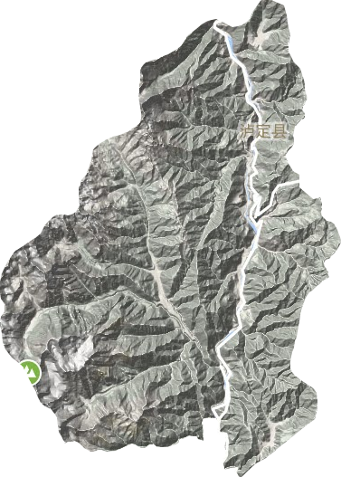 瀘定縣地形圖