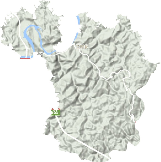 蘭村鄉地形圖