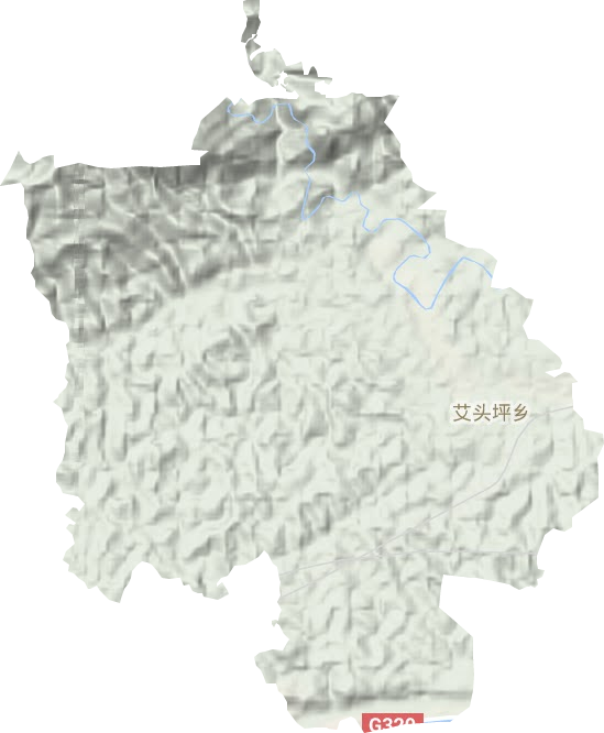 艾頭坪鄉(xiāng)地形圖