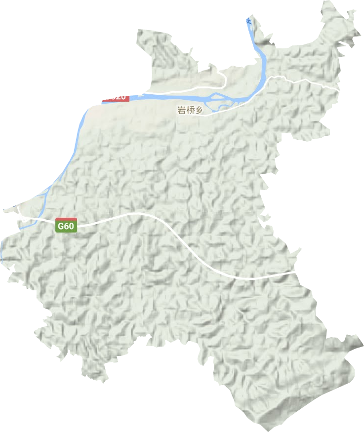 巖橋鄉(xiāng)地形圖