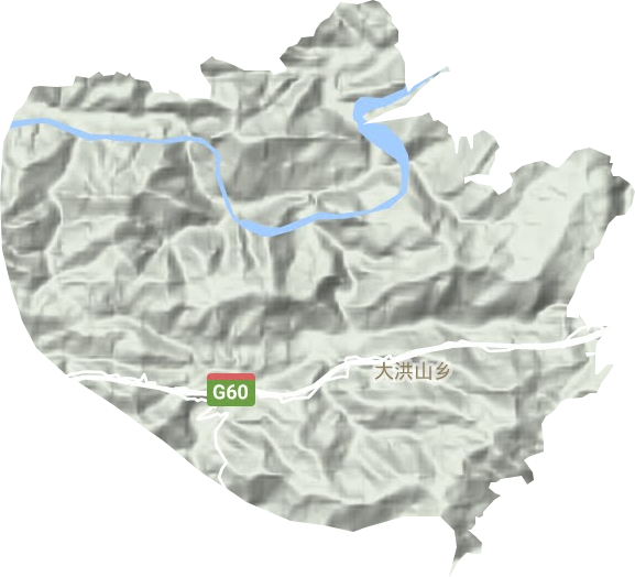 大洪山鄉地形圖