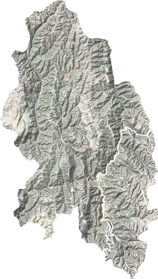 鄉(xiāng)城縣地形圖