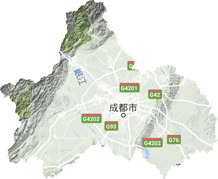 成都市地形圖