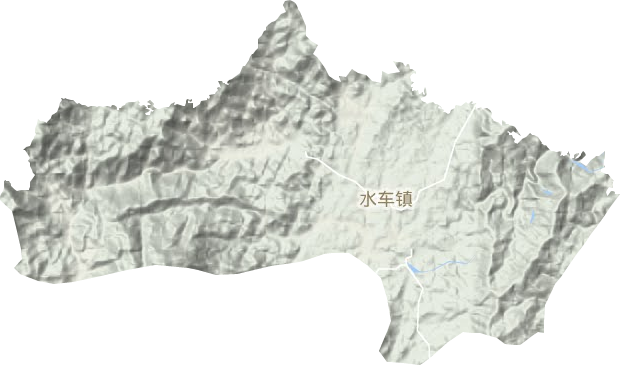 水車鎮(zhèn)地形圖