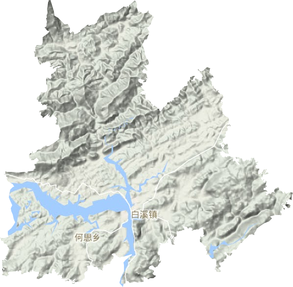 白溪鎮(zhèn)地形圖