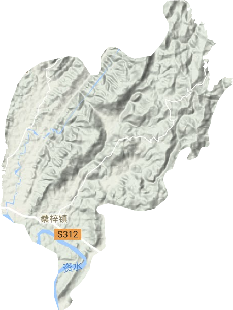 桑梓鎮(zhèn)地形圖