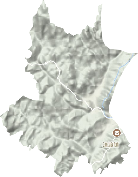 渣渡鎮地形圖