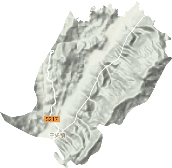 三尖鎮(zhèn)地形圖