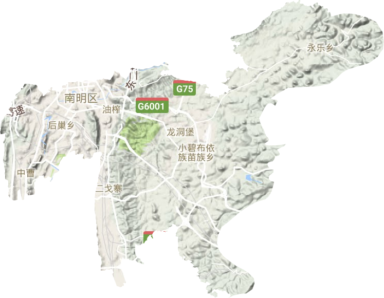 南明區(qū)地形圖