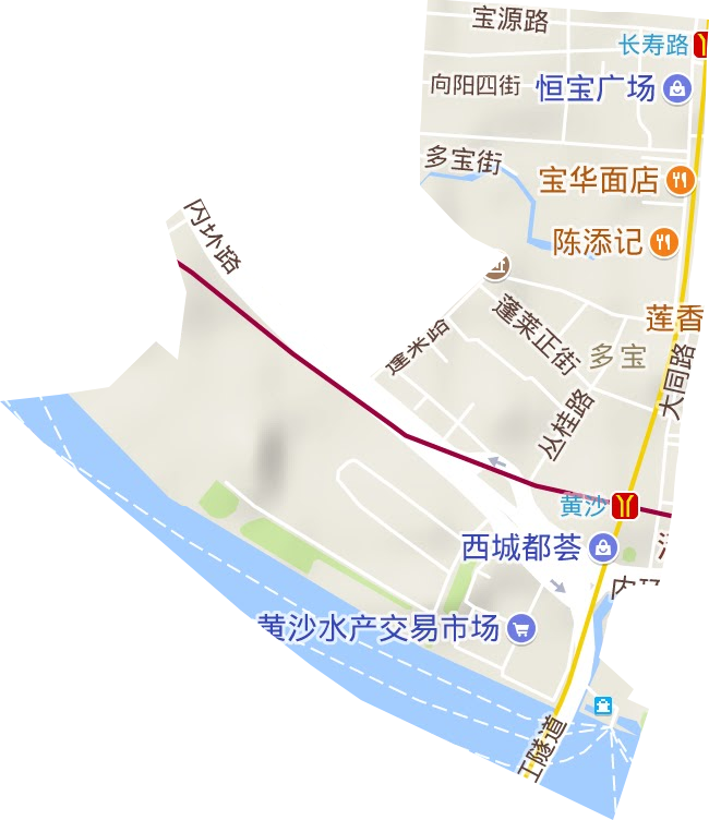多寶街道地形圖