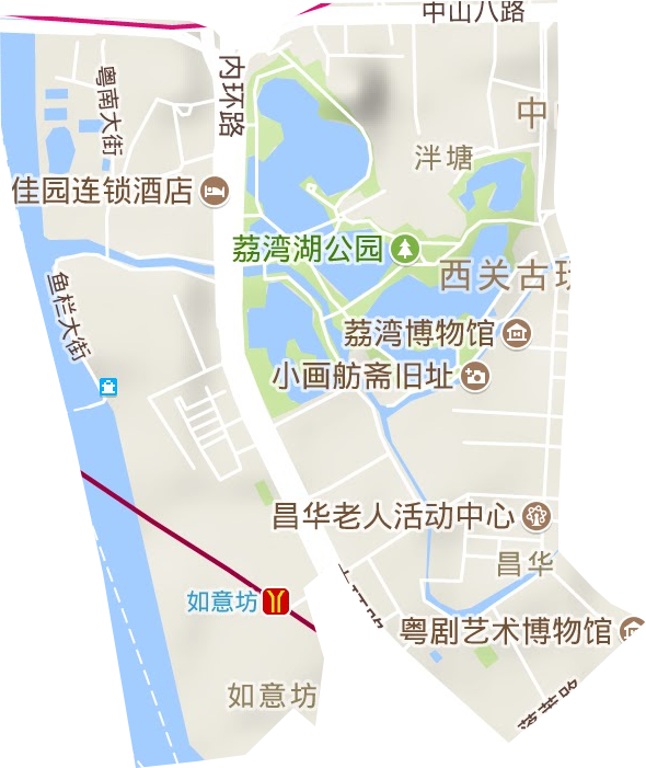 昌華街道地形圖