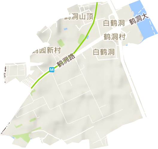 白鶴洞街道地形圖