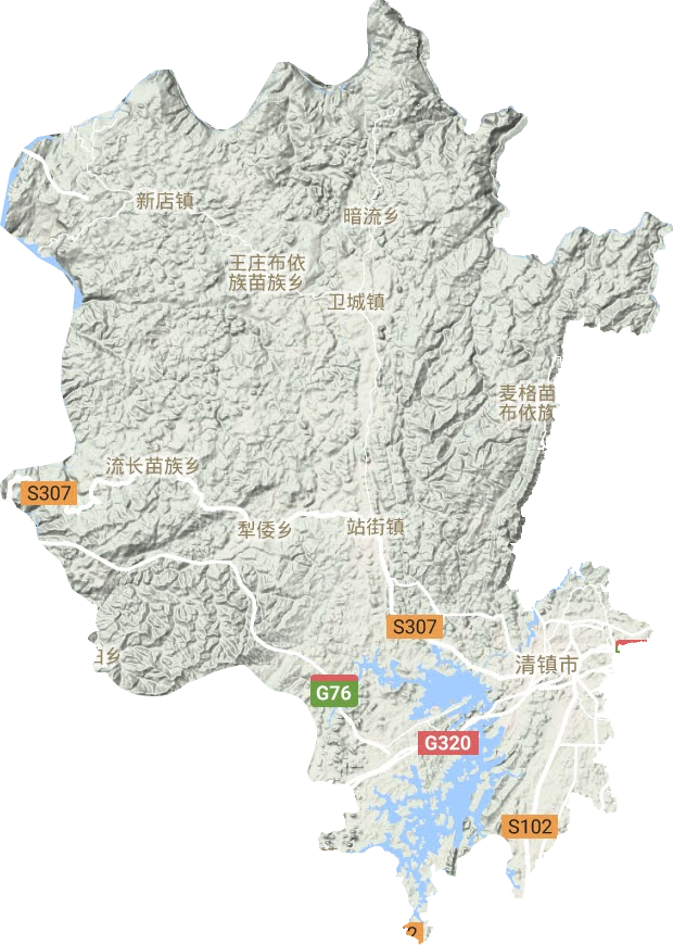 清鎮市地形圖