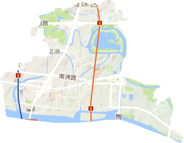 南洲街道地形圖
