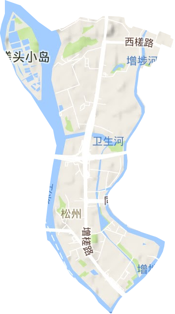 松洲街道地形圖