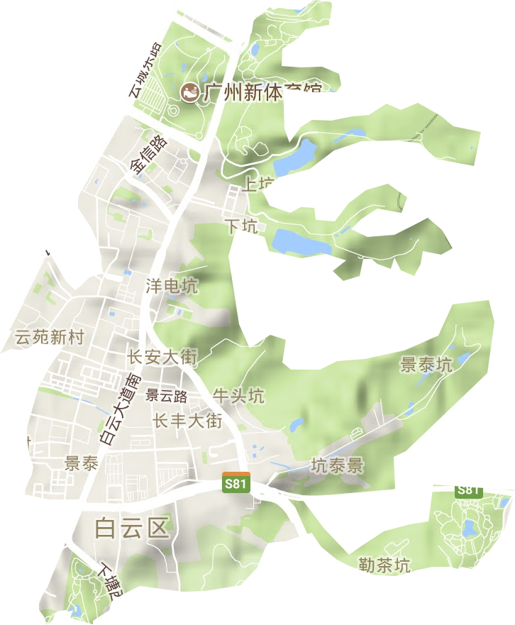 景泰街道地形圖