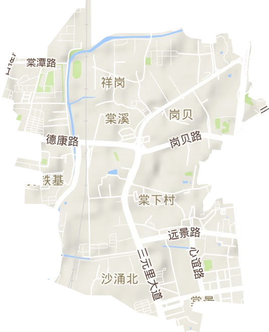 棠景街道地形圖