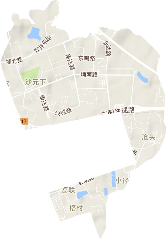 荔聯(lián)街道地形圖