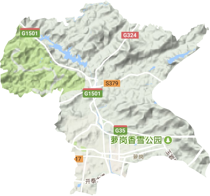 蘿崗街道地形圖