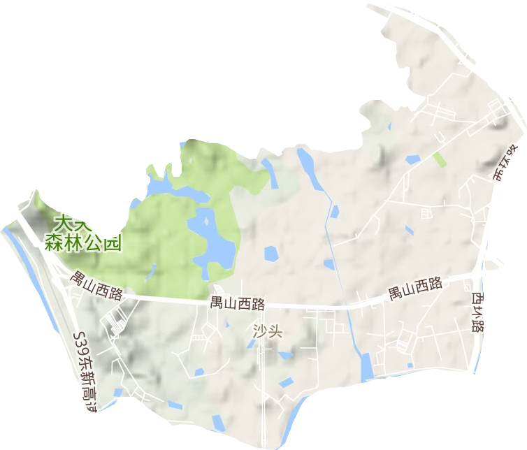沙頭街道地形圖