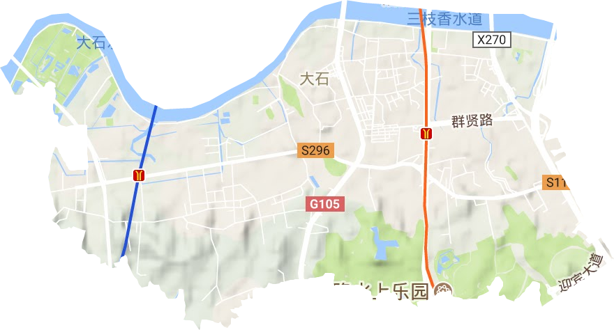 大石街道地形圖