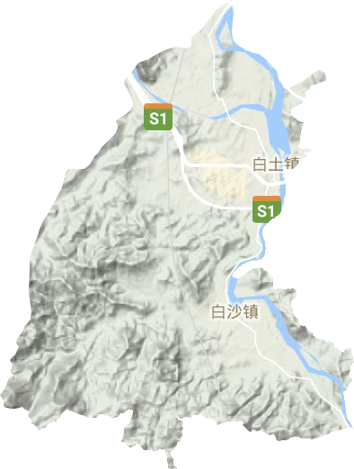 白土鎮地形圖
