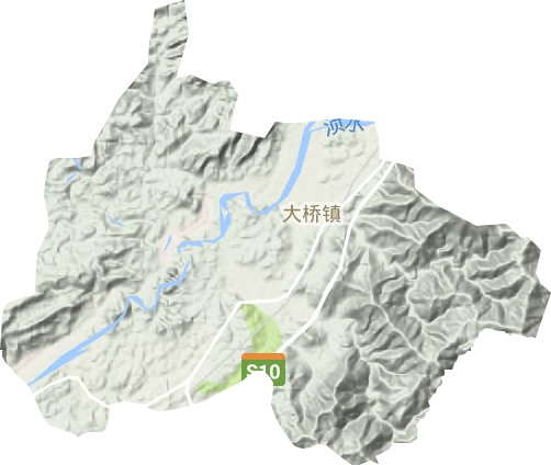 大橋鎮(zhèn)地形圖