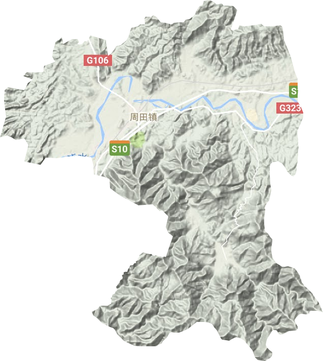 周田鎮地形圖