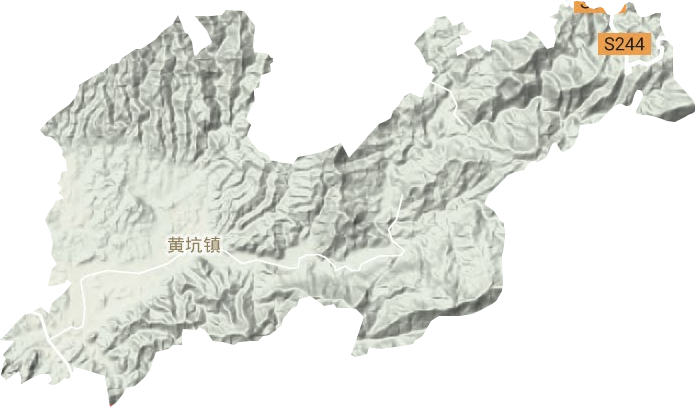 黃坑鎮(zhèn)地形圖