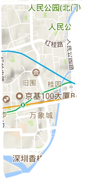 桂園街道地形圖
