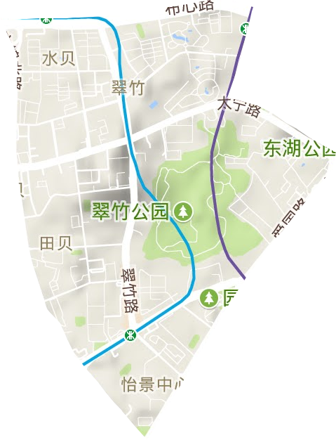 翠竹街道地形圖