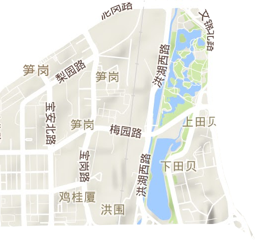 筍崗街道地形圖