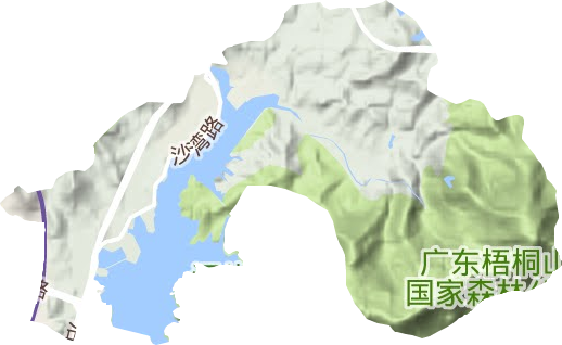 東湖街道地形圖