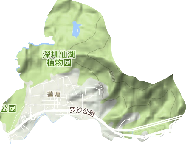 蓮塘街道地形圖