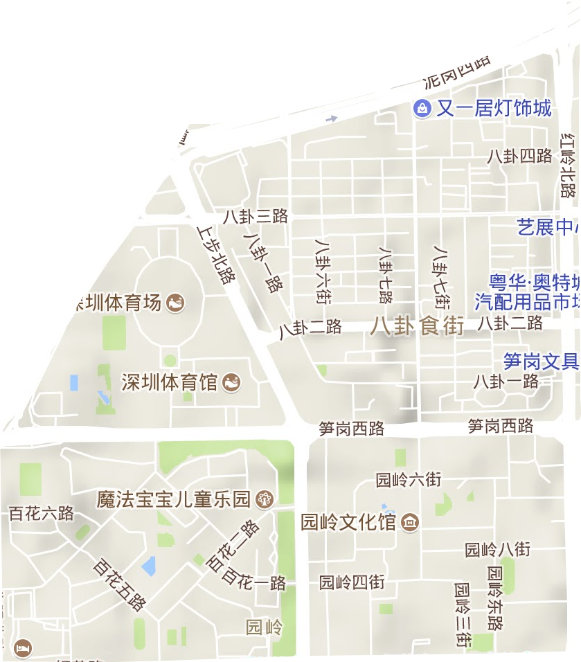 園嶺街道地形圖