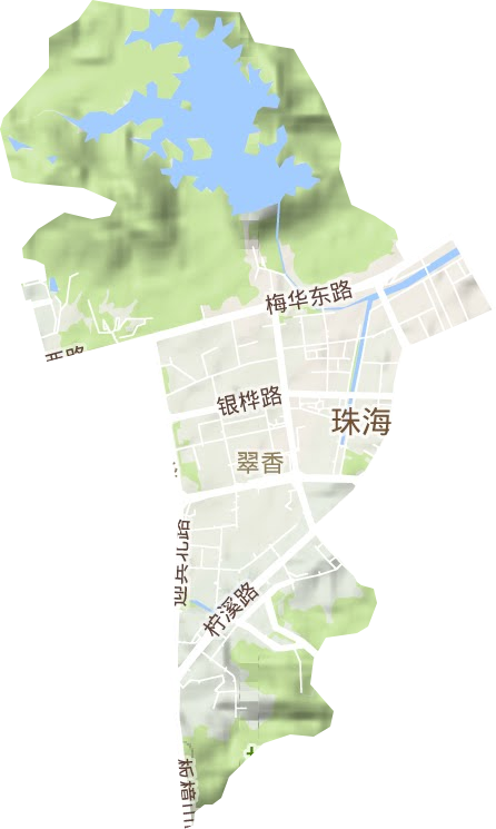 翠香街道地形圖