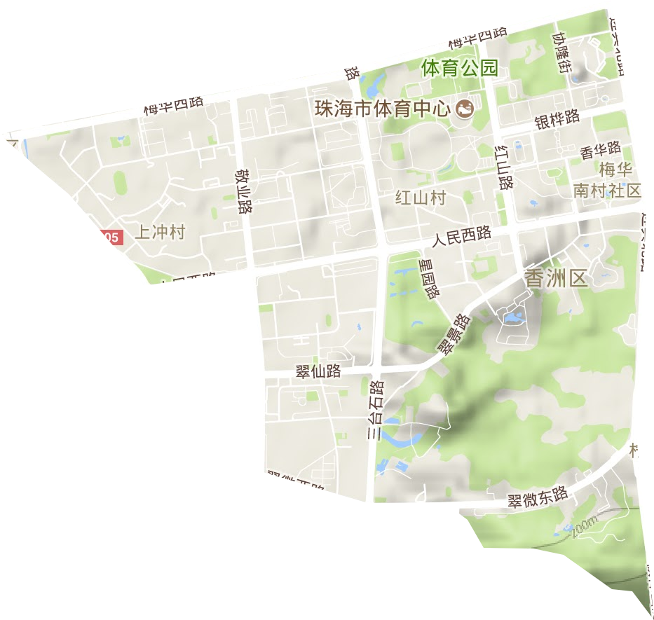 梅華街道地形圖