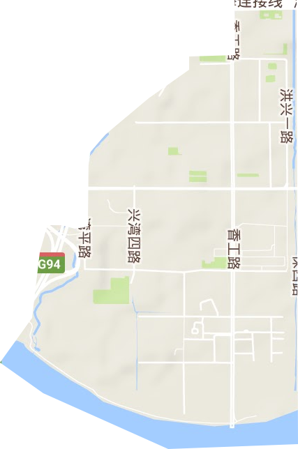洪灣商貿(mào)物流中心地形圖