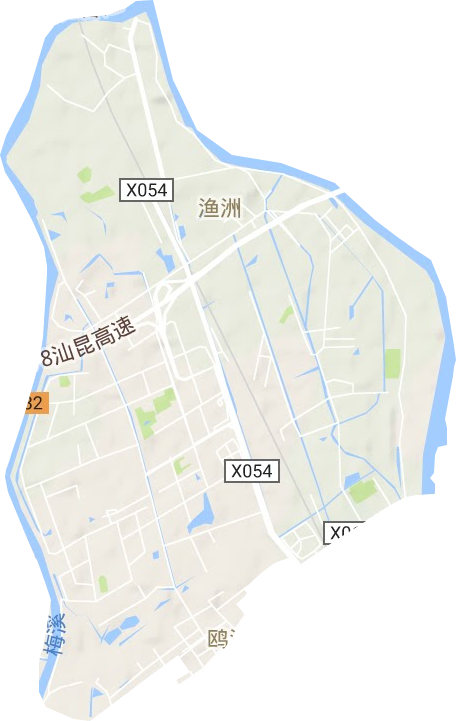 鷗汀街道地形圖