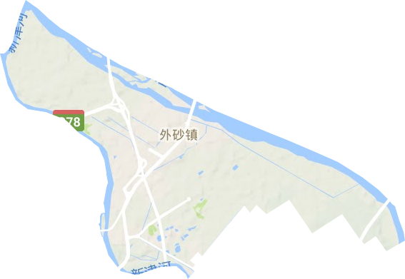 外砂鎮(zhèn)地形圖
