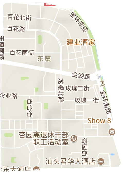 金廈街道地形圖