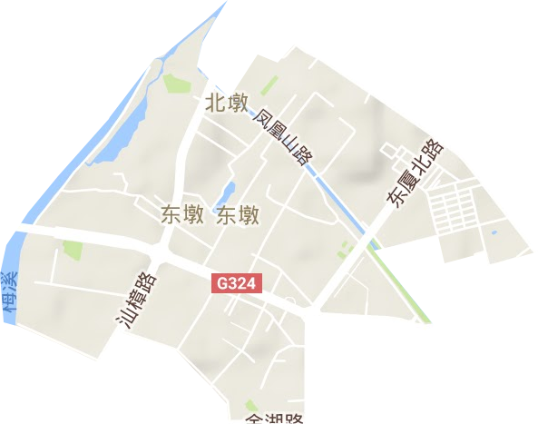 東墩街道地形圖