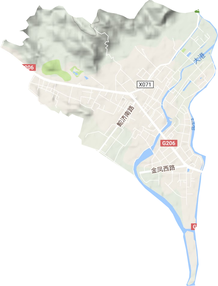鮀江街道地形圖