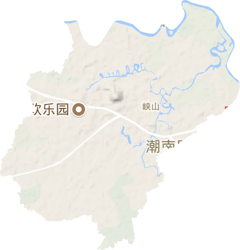 峽山街道地形圖
