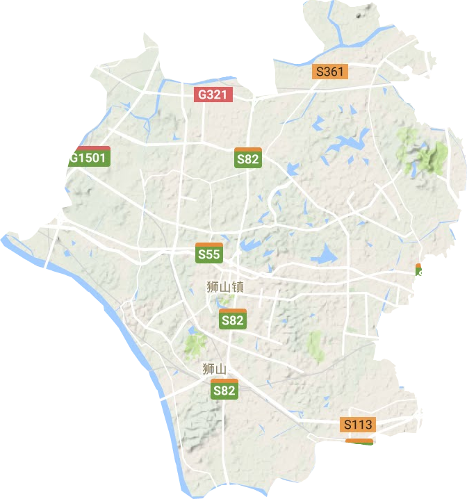 獅山鎮(zhèn)地形圖