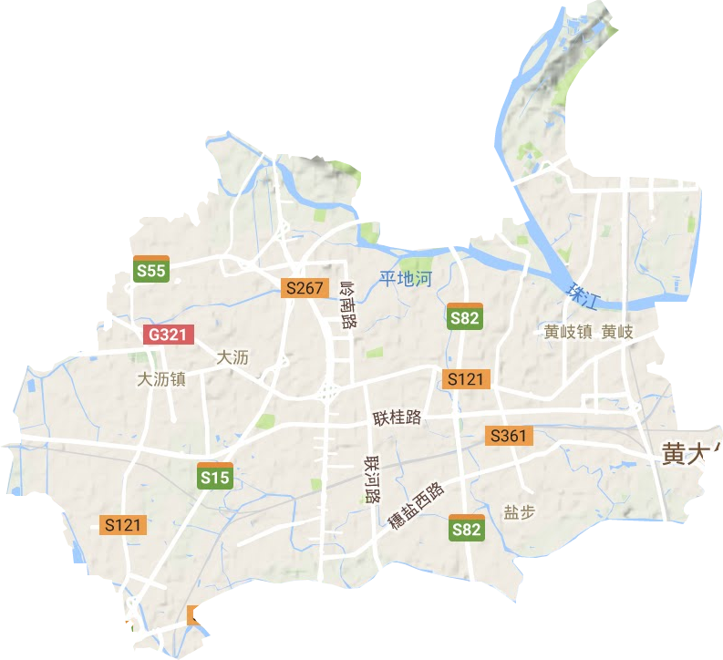大瀝鎮地形圖