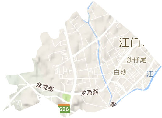 白沙街道地形圖