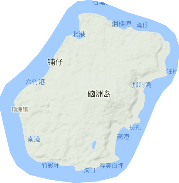 硇洲鎮(zhèn)地形圖