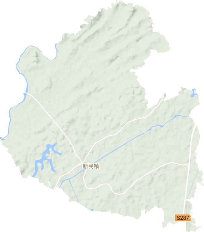 新民鎮地形圖