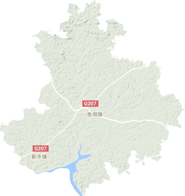 良垌鎮(zhèn)地形圖